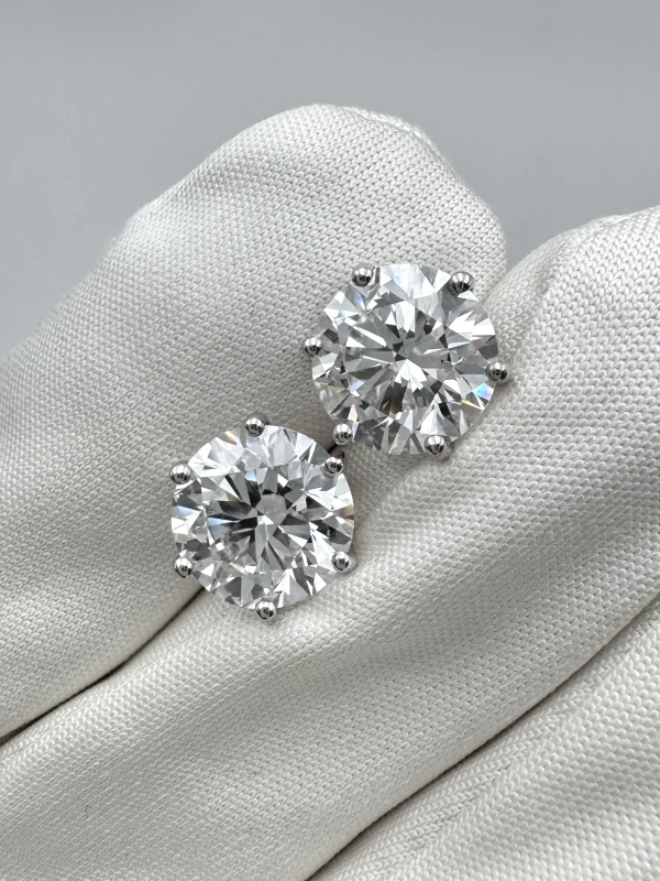 Earrings without a brand DIAMOND STUDS 3.02 - 3.02 CT E/VVS (GIA) NN3.02-3.02E/VVS 5
