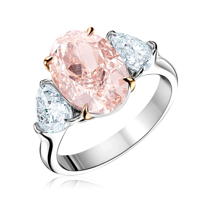 Oval diamond 6.06ct Fancy Orangy Pink VS1 GIA