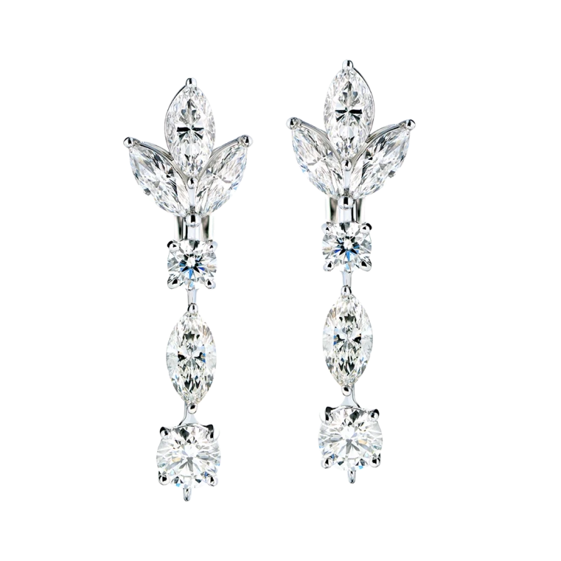 DIAMONDS 5.63 CT EARRINGS TOPS