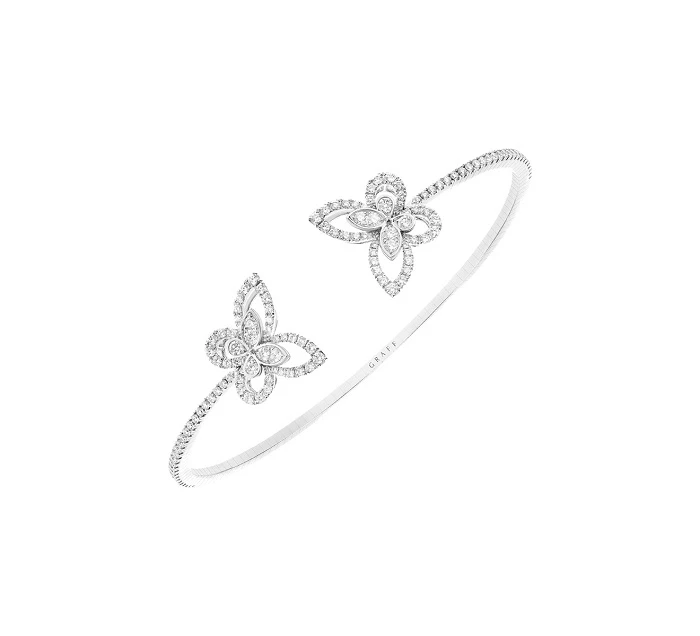DOUBLE BUTTERFLY SILHOUETTE DIAMOND BANGLE