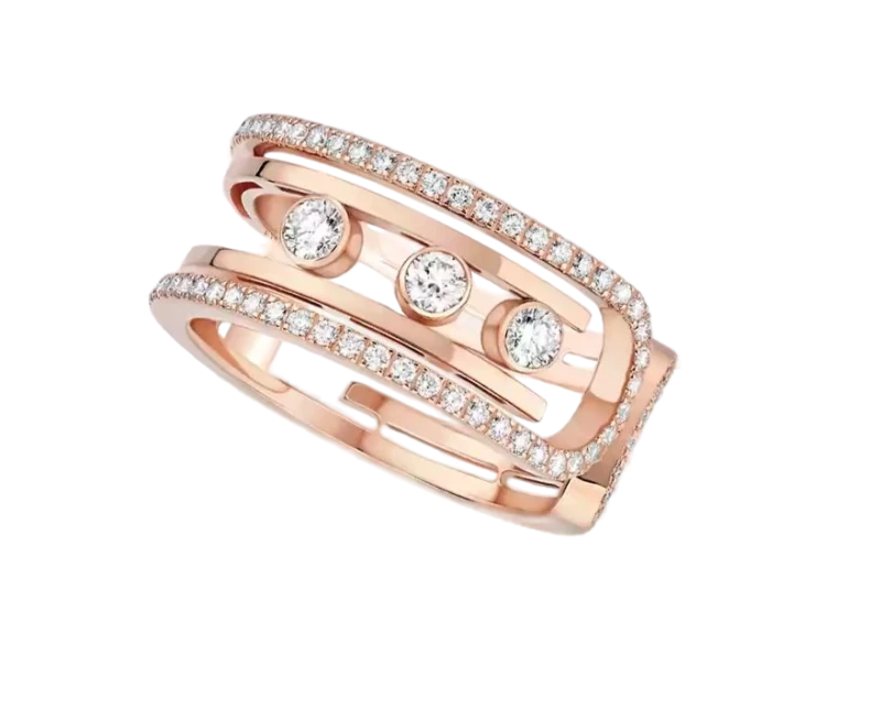 MESSIKA MOVE 10TH Pink Gold Diamond Ring 11955-PG