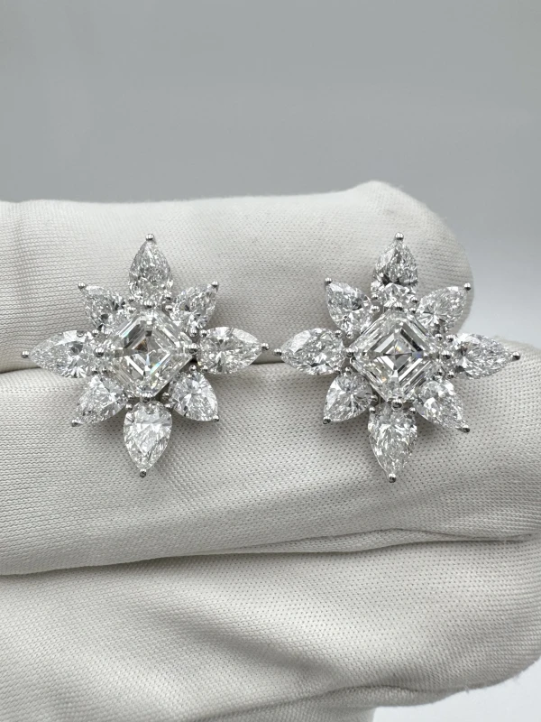 Earrings without a brand DIAMOND 2.01 - 2.01 CT G/VVS2-VS2 EARRINGS (GIA) EXEXEX 653-653 NN2.01-2.01 3