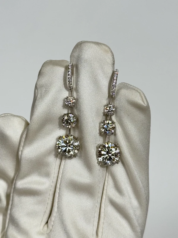 RalfDiamonds СЕРЬГИ С БРИЛЛИАНТАМИ 3.15 CT L/SI1 - 3.11 CT L/SI1 3.15 CT L/SI1 - 3.11 CT L/SI1 4