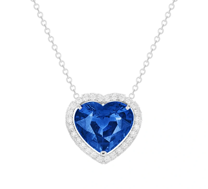 HEART SAPPHIRE 10.11 CT PENDANT (GRS)