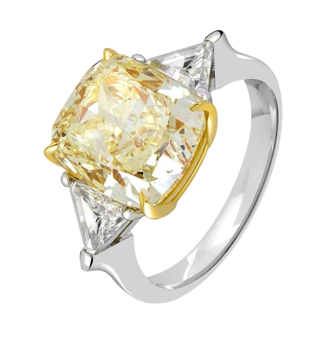 No name CUSHION DIAMOND 5.01 CT Y to Z/VS2 RING (GIA) NN5.01YtoZ 1