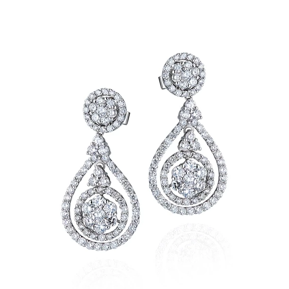 Earrings without a brand С БРИЛЛИАНТАМИ  111