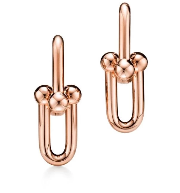 Tiffany & Co HardWear Medium Link Earrings in Rose Gold 73584582