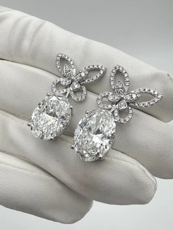 No name OVAL DIAMOND 7.62-7.52 CT E/VS1-VVS2 EARRINGS (GIA) NN7.62-7.52CT 5