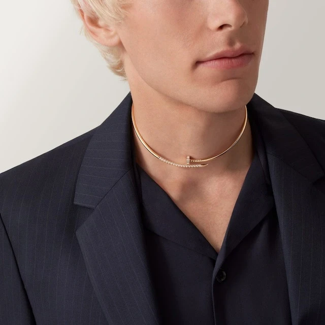 Cartier Juste un Clou torque necklace, small model, reverse-set diamonds (SIZE 31) N7424575 3