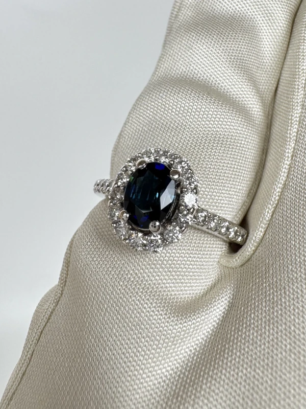 Earrings without a brand SAPPHIRE&DIAMOND SET NNSET 5