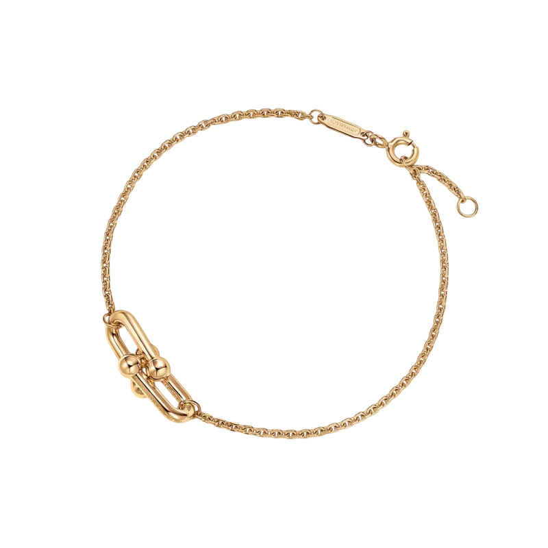 HARDWEAR DOUBLE LINK BRACELET IN YELLOW GOLD