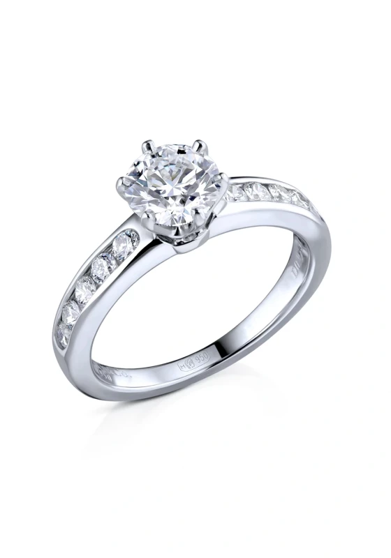 ROUND DIAMOND 1.50 CT F/VS2 RING (SIZE 52)