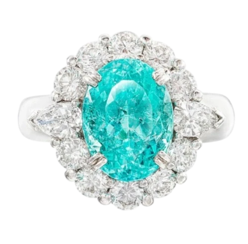 BRAZIL PARAIBA TOURMALINE 4.14 CT RING (GUBELIN ), by KAYOKO DESIGNS