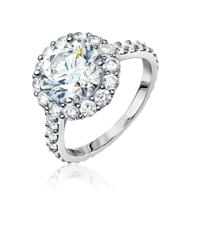 Icon Round Diamond Engagement Ring DIAMOND PAVÉ