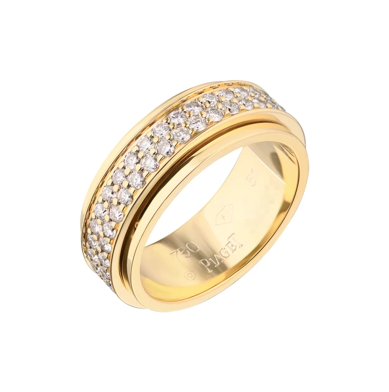 YELLOW GOLD RING (SIZE 51)