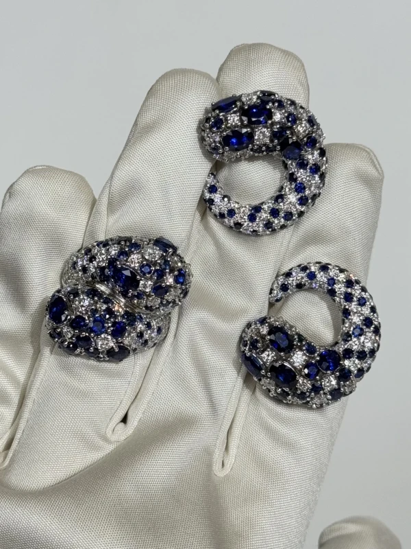 RalfDiamonds DIAMOND 7.97 CT E-F/VS & SAPPHIRE 20.46 CT SET RD SET 7.97-20.46 5