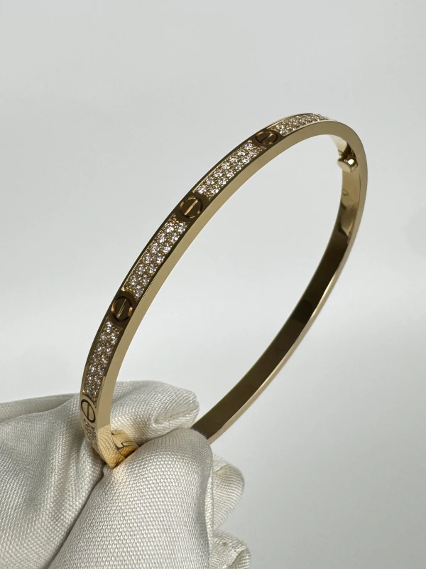 Cartier LOVE bracelet, small model, paved (SIZE 16) N6726416 2