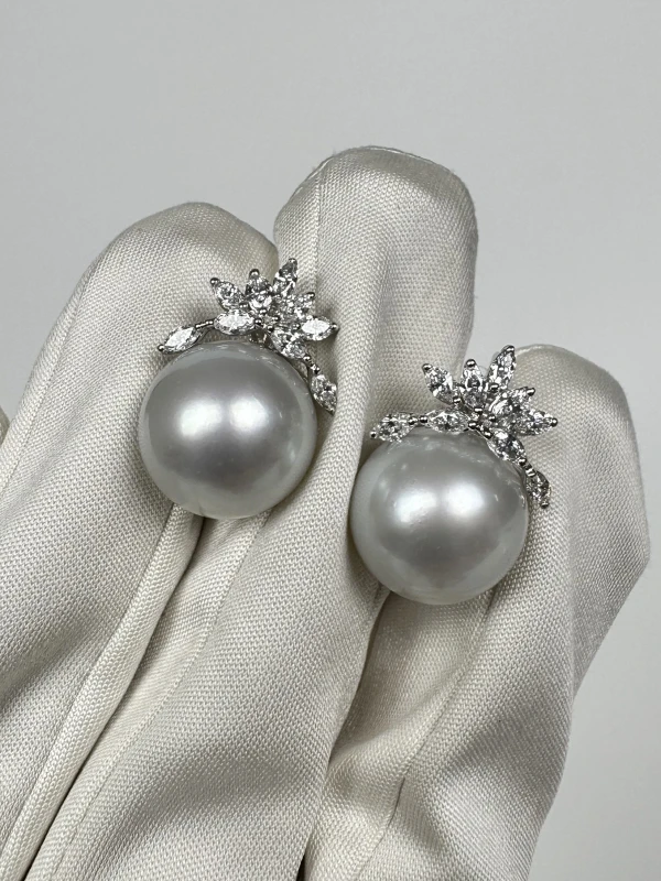 RalfDiamonds PEARL 14.9 MM EARRINGS RDE149 4