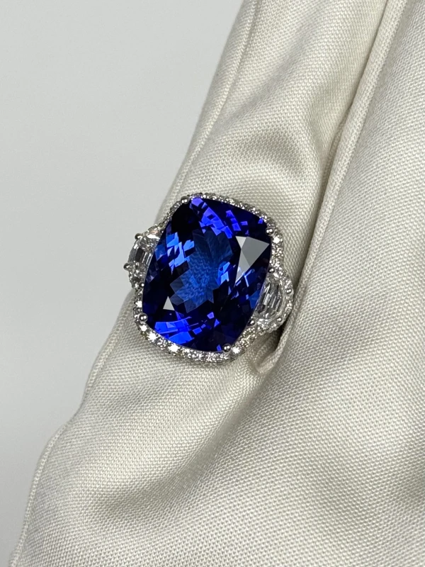 VERDI JEWELLERY КОЛЬЦО С ТАНЗАНИТОМ 10.66 CT A55B 4