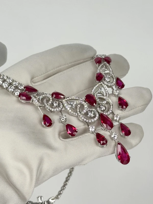 Graff BUTTERFLY RUBY 34.91 CT & DIAMOND 23.44 CT NECKLACE GR 34.96 7