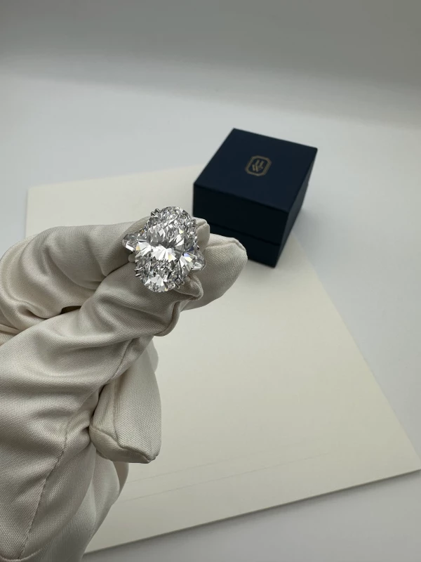 Harry Winston OVAL DIAMOND 14.02 CT D/VVS2 RING (TYPE IIA) HW 14.03 CT D/VVS2 TYPE IIA 1