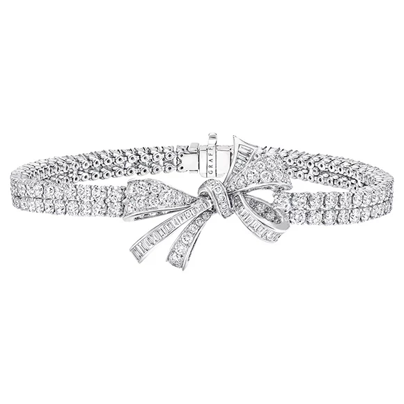 Tilda’s Bow Classic Diamond Double Strand Bracelet
