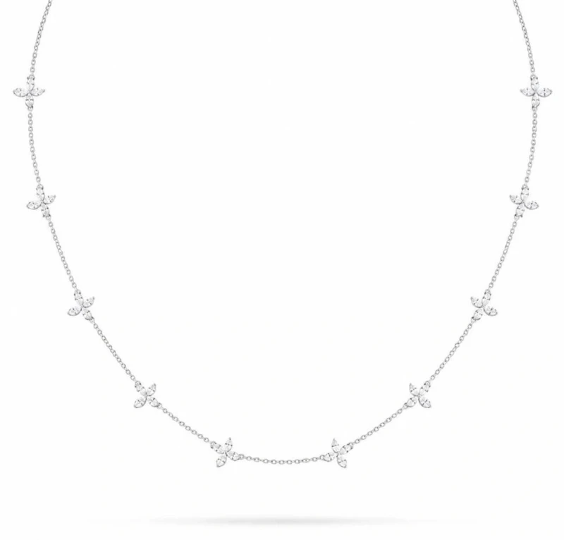 DIAMOND BUTTERFLY NECKLACE 3.99 CT