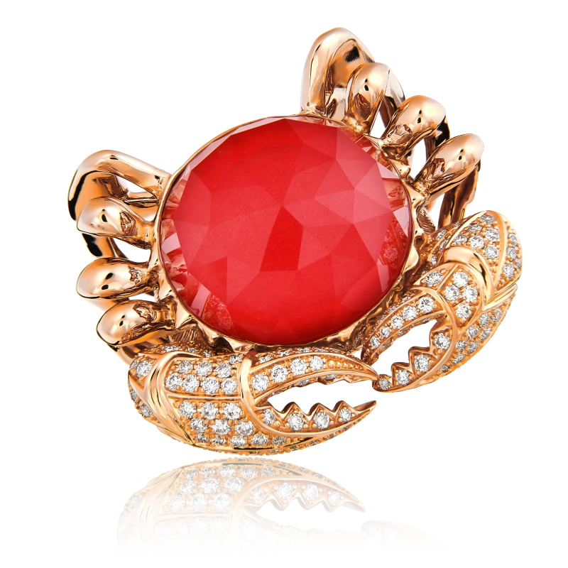 CRAB CRYSTAL HAZE OPAL RING (SIZE 54)