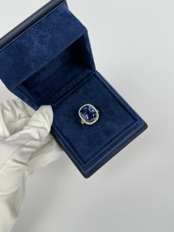 СЕРЬГИ NO NAME SAPPHIRE CUSHON 14.13 CT RING (SIZE 55) NN SAPPHIRE 14.13 CT 7