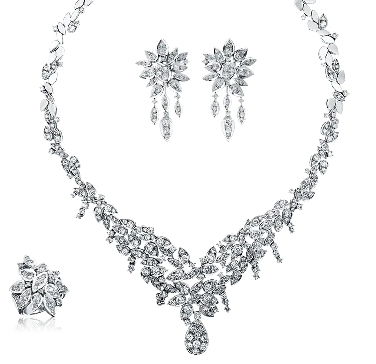 FLORAL TOP, DIAMOND 20.74 CT SET
