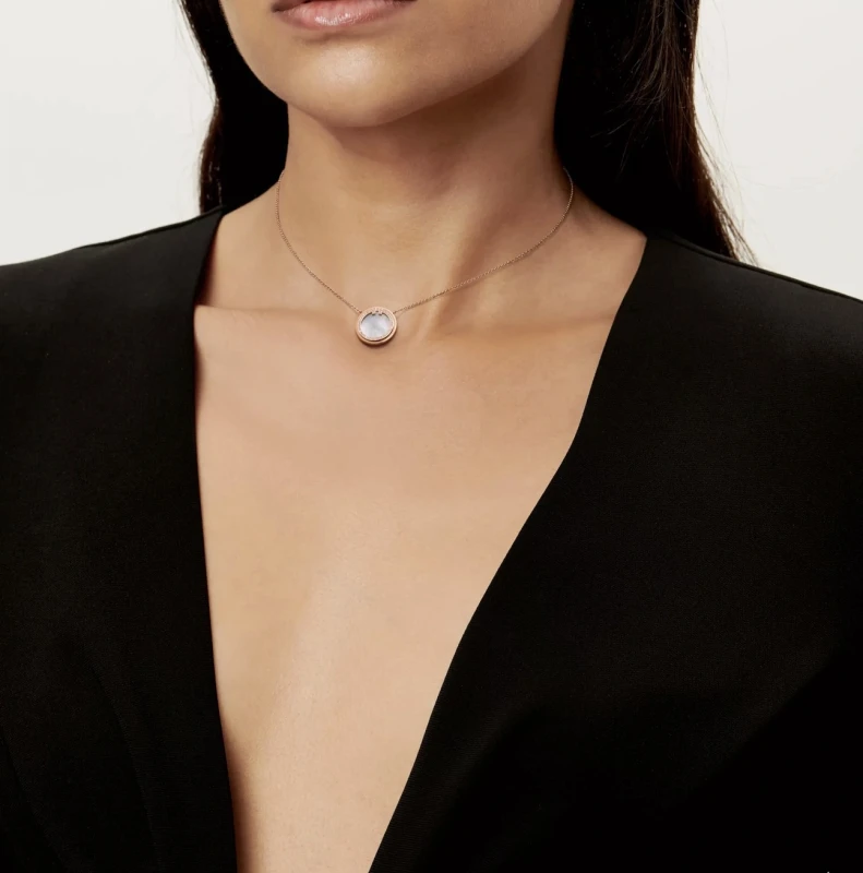 Tiffany & Co Diamond and Mother-of-pearl Circle Pendant in Rose Gold 64026828 2