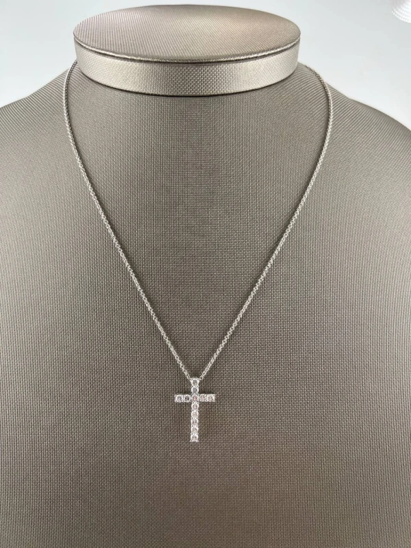 Crivelli Колье крест из белого золота, 12 Бриллиант Кр57 0,70Ct 024-1724/36088431 2