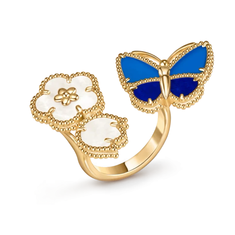 Van Cleef & Arpels. Lucky Spring Butterfly Between the Finger ring VCARPKGT00 3