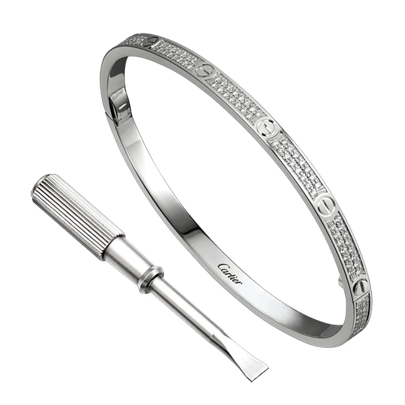 Cartier LOVE BRACELET, SMALL MODEL, WHITE GOLD, DIAMONDS N6710817