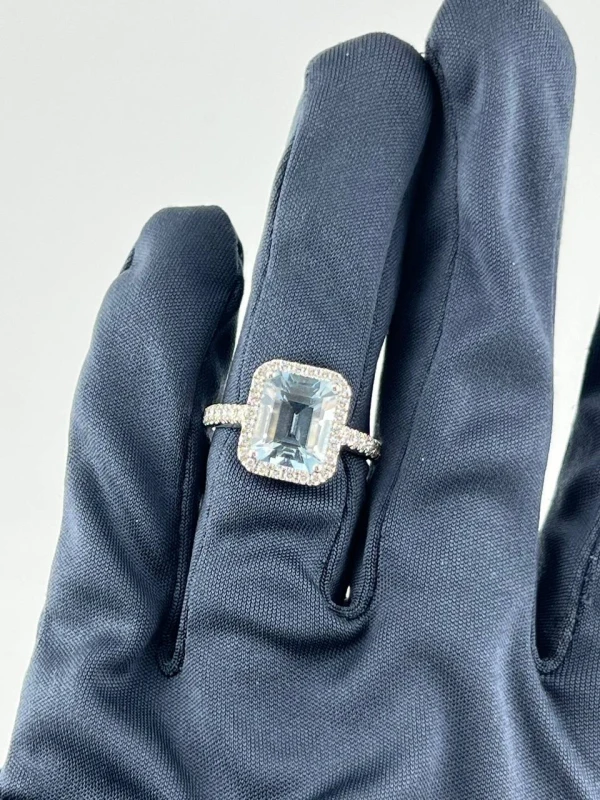 CRIVELLI Aquamarine 3.06 ct Diamond Ring 372-2048-M/53315258 7