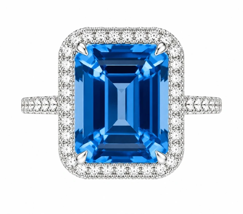 THE TOPAZ RING 6.48 CT WITH DIAMONDS