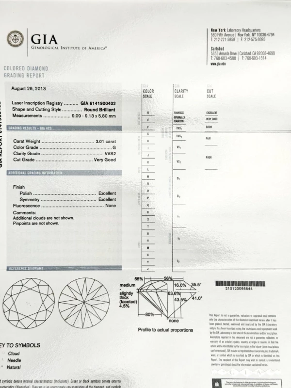 RalfDiamonds С БРИЛЛИАНТАМИ  3.01 - 3.01 CT G/VVS2 3.01 - 3.01 CT G/VVS2 6