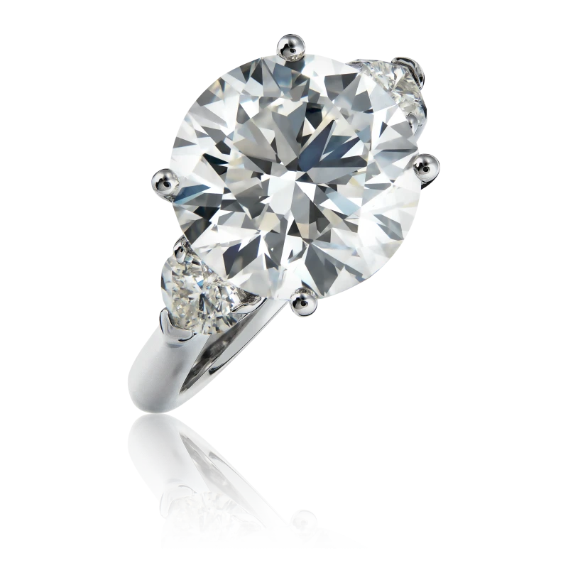 Earrings without a brand ROUND DIAMOND 5.02 CT H/IF EXEXEX RING (GIA) NN5.72 CT H/IF (GIA) 1