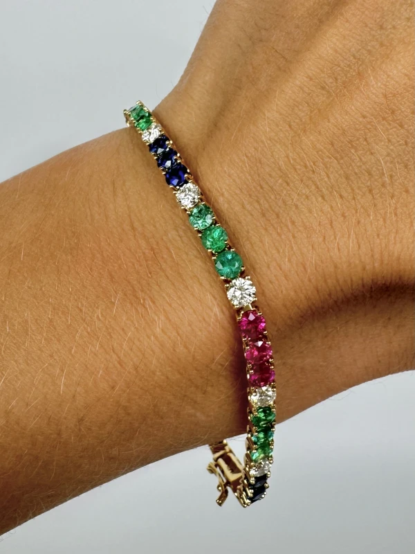 RalfDiamonds MULTICOLOR BRACELET (SIZE 19) RD2.64CT G/VS 3