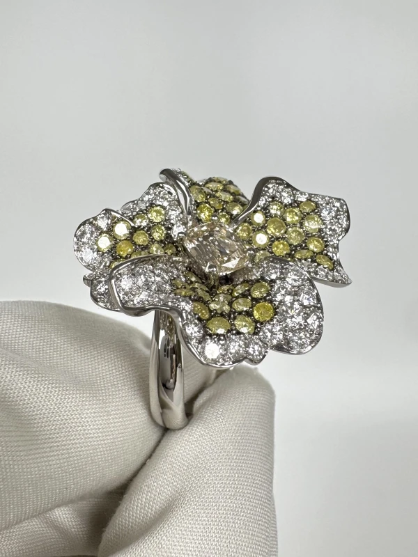 RalfDiamonds DIAMOND FLOWER RING 6.74 CT RDflower6.74ct 3