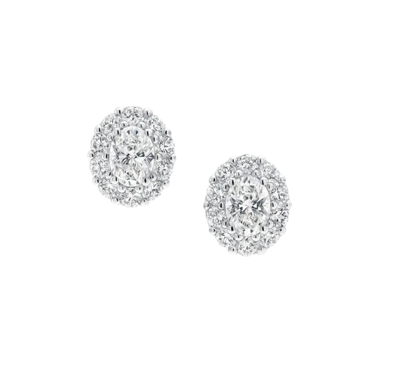 ICON OVAL DIAMONDS STUD EARRINGS