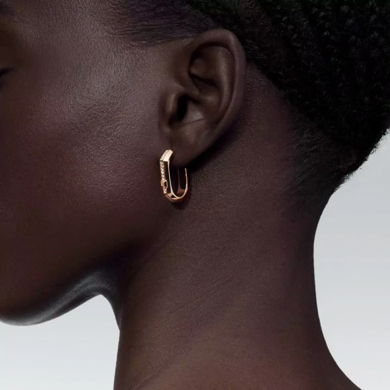 MESSIKA Moderniste single pavé earring, small model 14681-PG 2