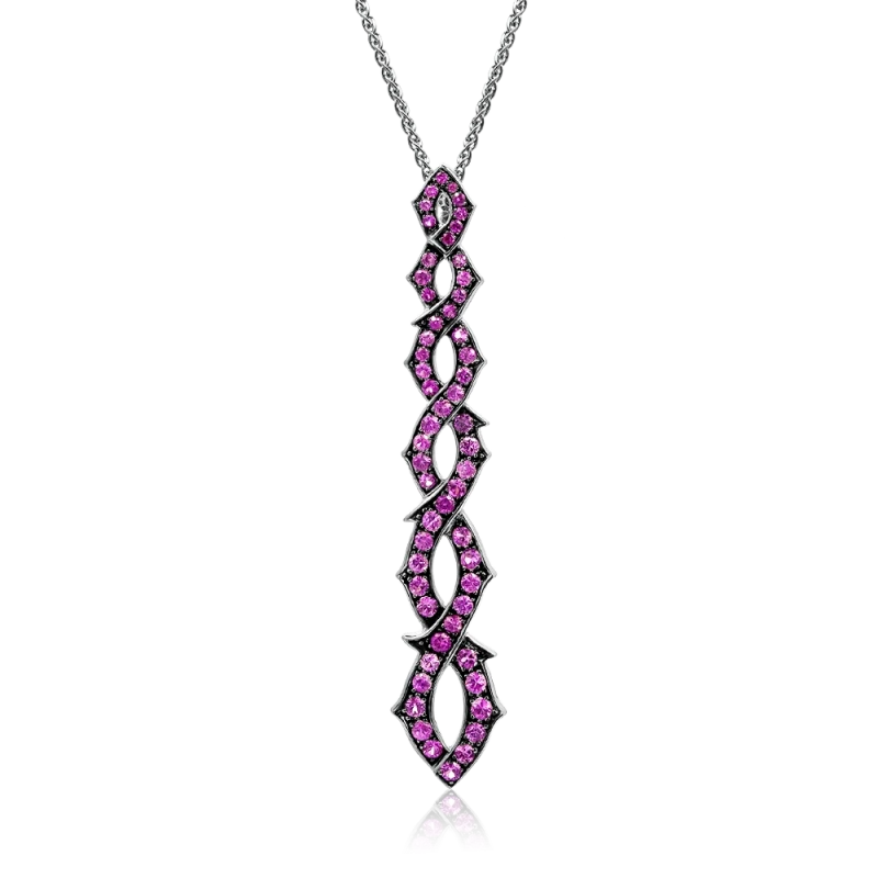 Stephen Webster WHITE GOLD PENDANT WITH PINK SAPPHIRES SWPINKSAPPHIRE061224 1