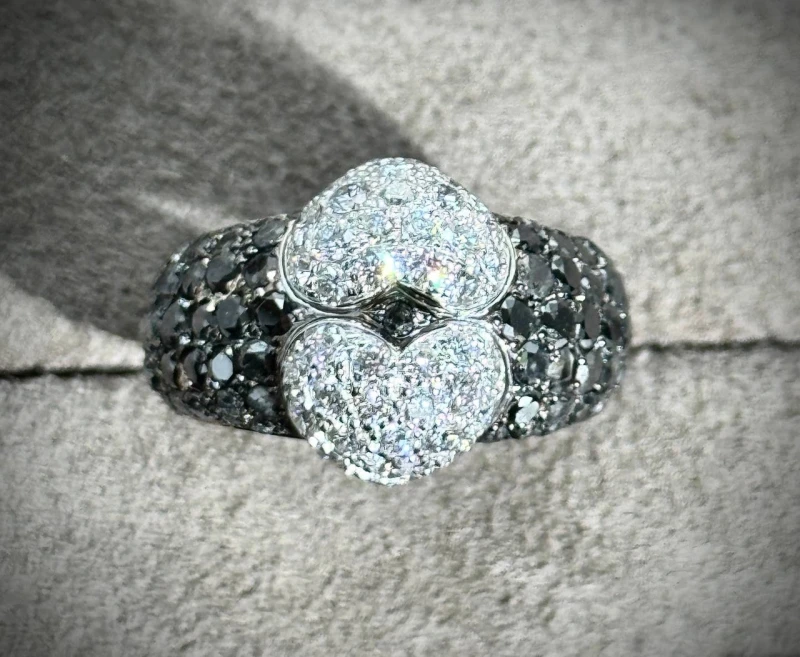 Chopard КОЛЬЦО С ЧЕРНЫМИ И БЕЛЫМИ БРИЛЛИАНТАМИ 824109-1211 4