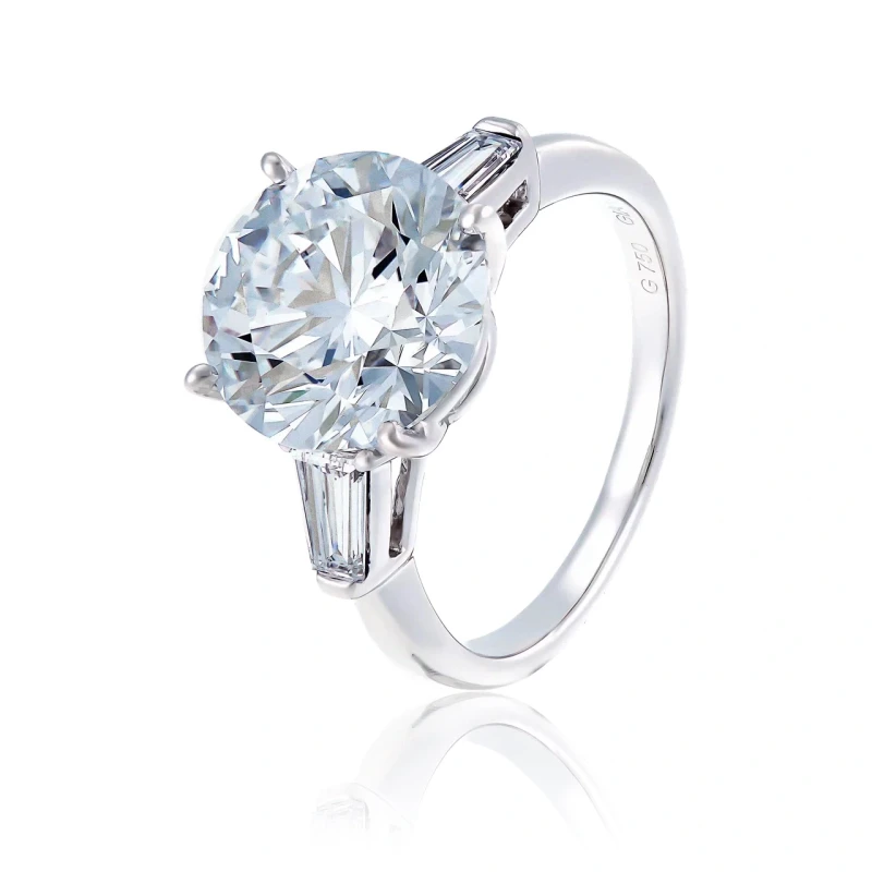 Earrings without a brand ROUND DIAMOND 4.51 D/INTERNALLY FLAWLESS RING (GIA) NN4.51 1