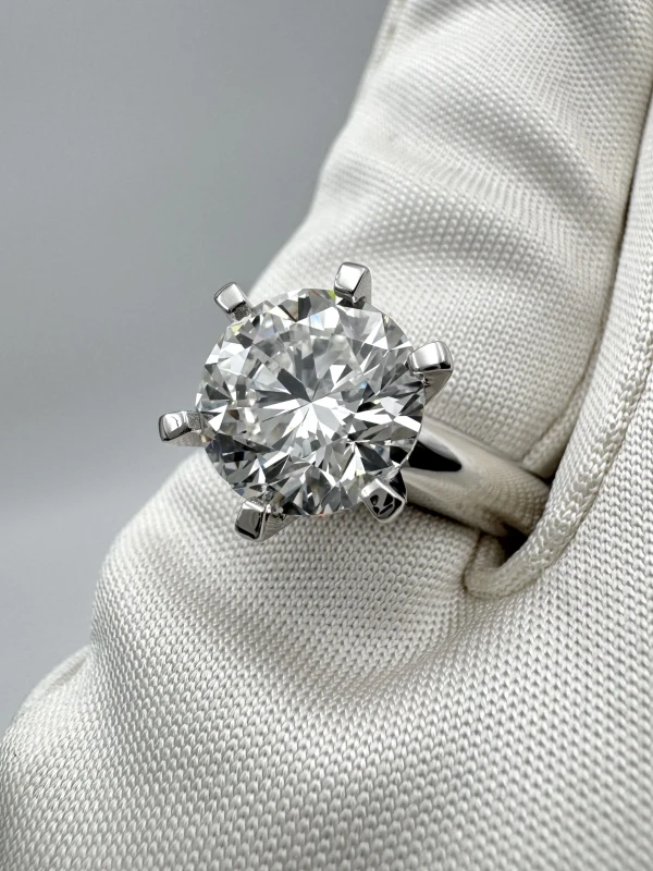 Earrings without a brand ROUND DIAMOND 3.01 CT G/VS1 RING (GIA) 131-NN3.01 4