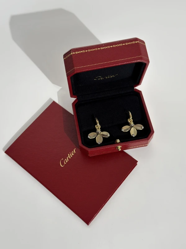 Cartier Coffee Bean Earrings, Diamonds B8301524 4