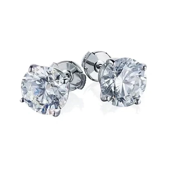 ROUND DIAMOND 2.00-2.01 CT I/VS1 EARRINGS (GIA) EXEXEX