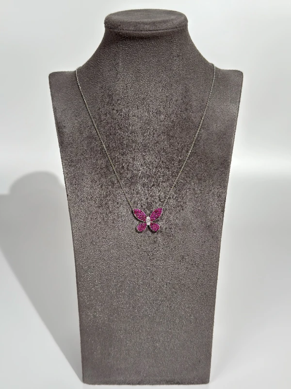 GRAFF PAVE BUTTERFLY, RUBIES, WHITE GOLD, LARGE MODEL GP155 3