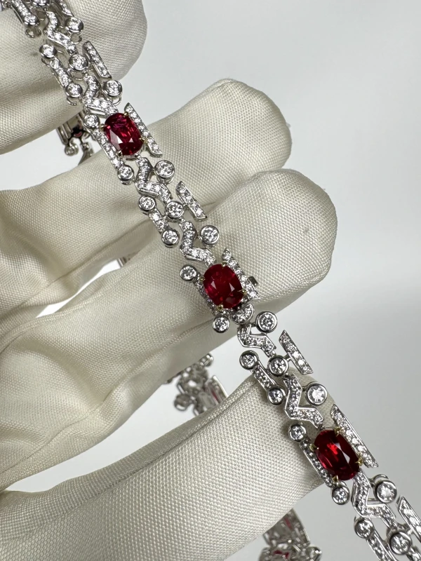 СЕРЬГИ NO NAME OVAL RUBY 20.68 CT "PIGEON BLOOD" NECKLACE RUBY 20.68CT 6